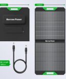 Borrow Power Draagbare zonnepaneelset 100 W 18 V voor thuis